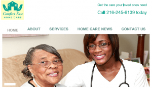 Comfort Ease Home Care, website copywriting, project